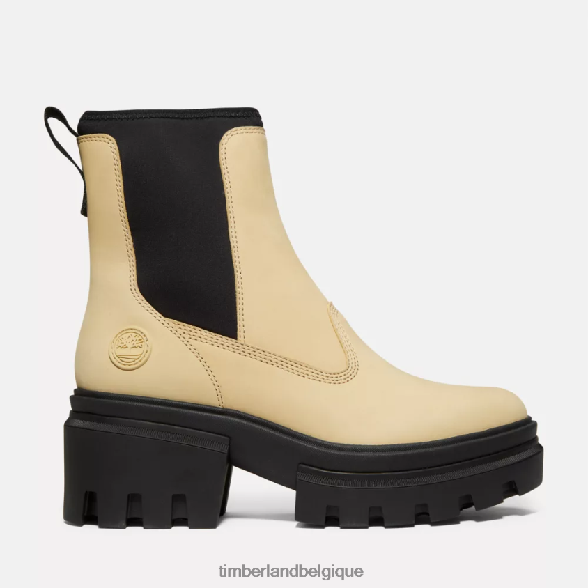 botte chelsea everleigh femmes Timberland 2042VP786 chaussure nubuck jaune clair