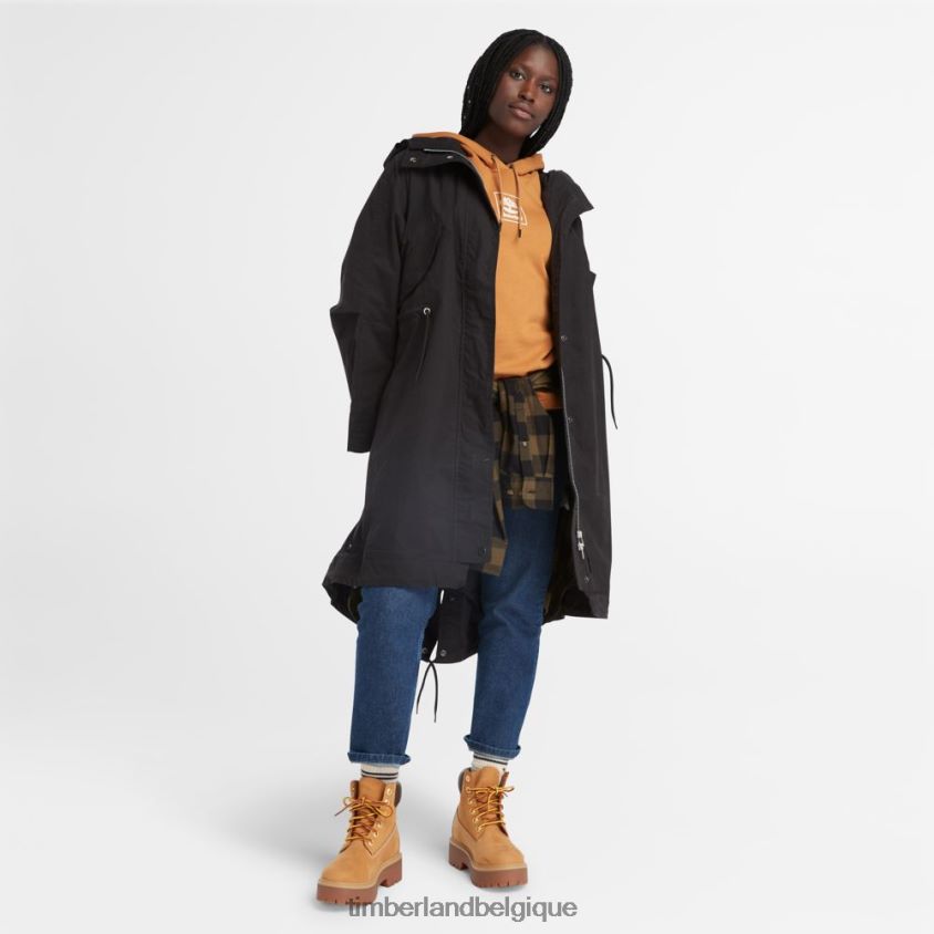 parka à queue de poisson femmes Timberland 2042VP1057 vêtements noir