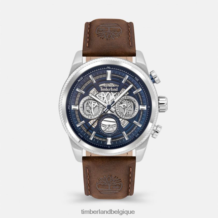 montre hadlock Hommes Timberland 2042VP763 accessoires visage bleu/bande marron