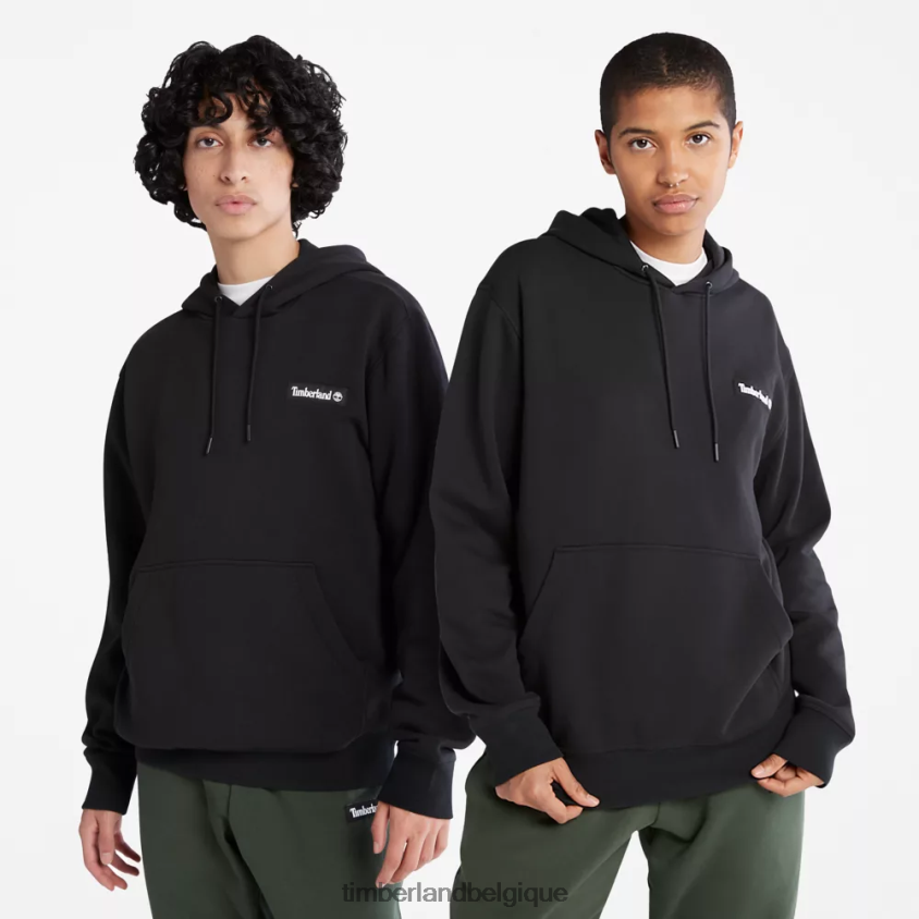 sweat à capuche à écusson tissé Hommes Timberland 2042VP618 vêtements noir